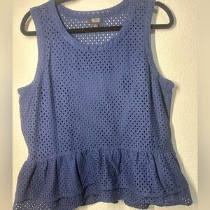 Blue peplom top